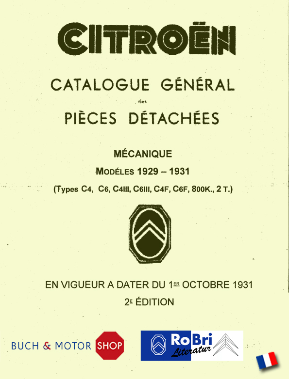 Citroën Catalogue generale 1929 - 1931